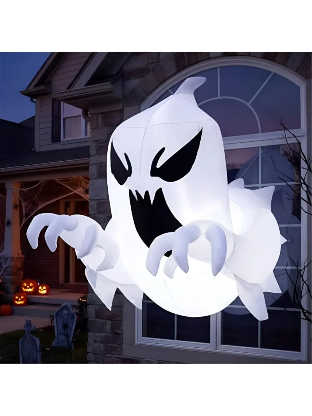 4.5 FT Halloween Inflatable Scary Flying Ghost Broke Out from Window